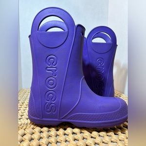 Purple Croc Boots, kids size J3